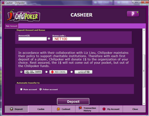 Chili Poker Bonus Code Directions