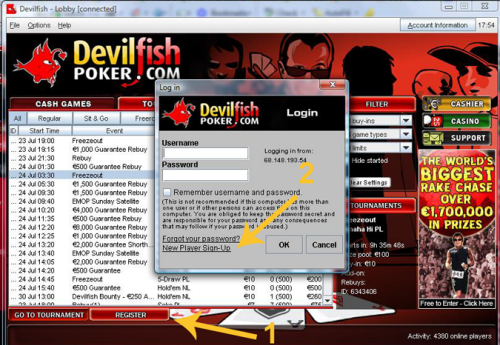 Devilfish Poker Sign Up Code