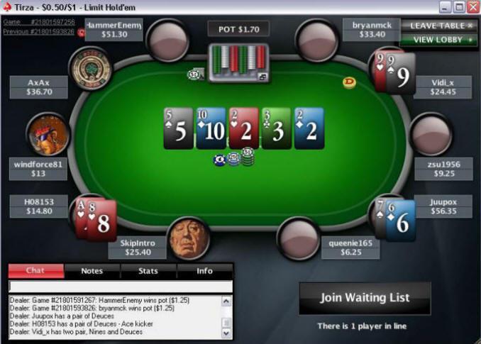 PokerStars Ratings - Table Shot Black Skin