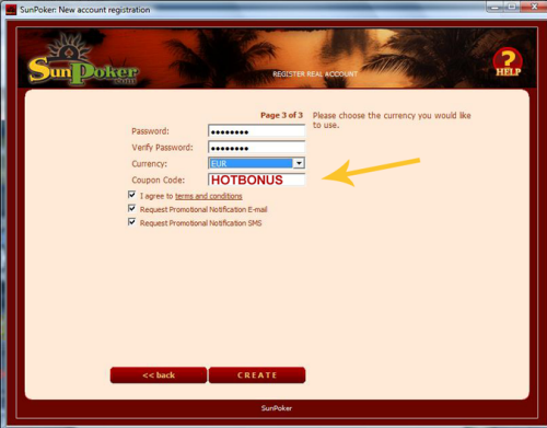 Sun Poker Coupon Code 2012